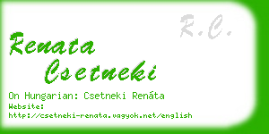 renata csetneki business card
