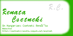 renata csetneki business card